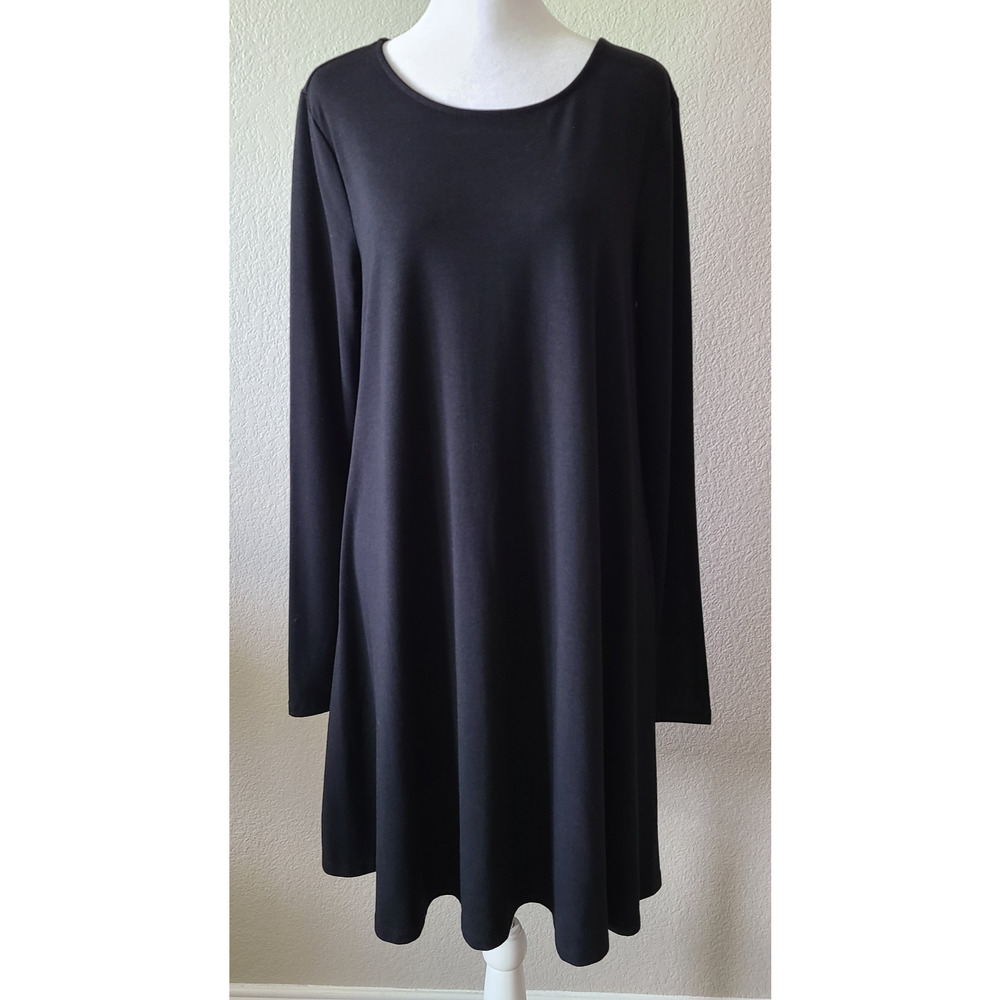 Old Navy Minimalist Shirt Women Dress‎ Sz Large Black Staple Capsule Casual NWT